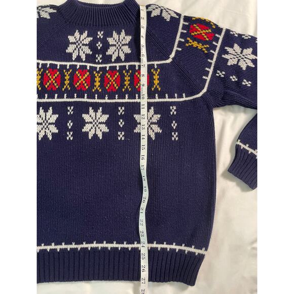 Vtg. JCPenney Winter Crewneck Sweater Snowflakes SZ XL - Picture 6 of 7